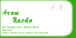aron macho business card